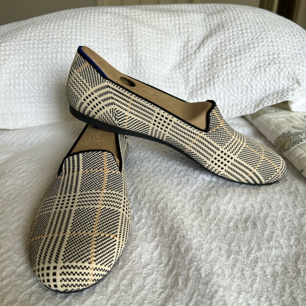 Rothys Ivory Plaid Women's Loafers